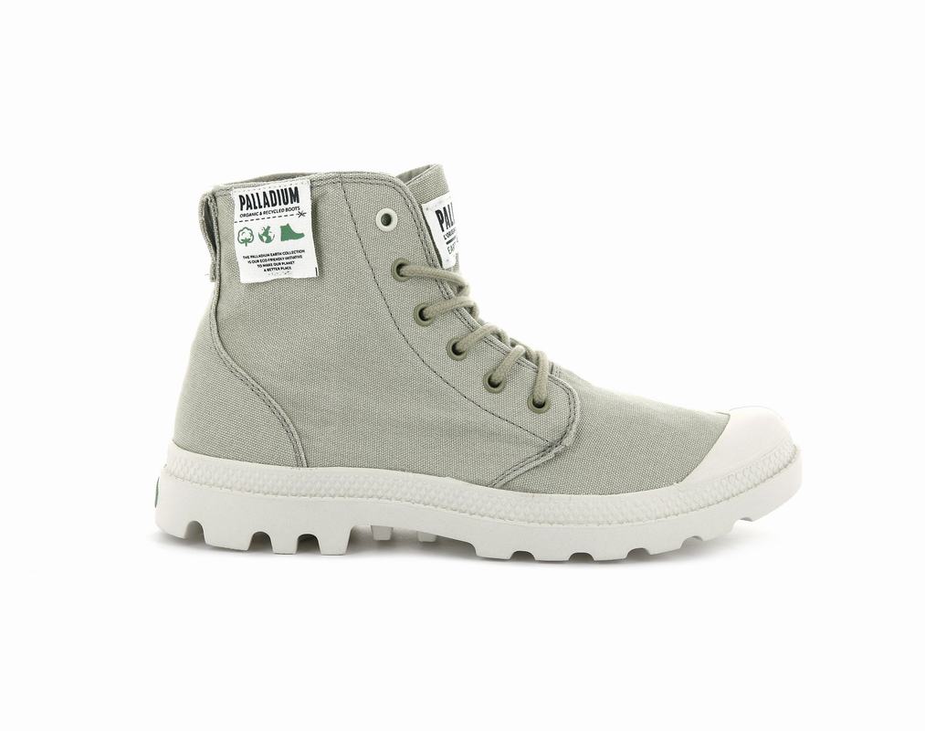 Palladium Pampa Hi Organic Women's Boots Light Green (ALBS32901)